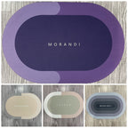 Super Absorbent Quick-Dry Round Bath Mat | Non-Slip Modern Floor Rug (Random Color) DailyDwell.pk