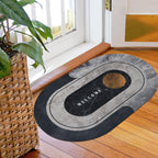 Super Absorbent Quick-Dry Round Bath Mat | Non-Slip Modern Floor Rug (Random Color) DailyDwell.pk