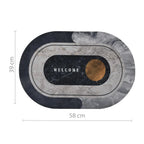 Super Absorbent Quick-Dry Round Bath Mat | Non-Slip Modern Floor Rug (Random Color) DailyDwell.pk