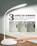 3-Level Dimming LED Desk Lamp Smart Touch Control & Eye Protection Study Light DailyDwell.pk