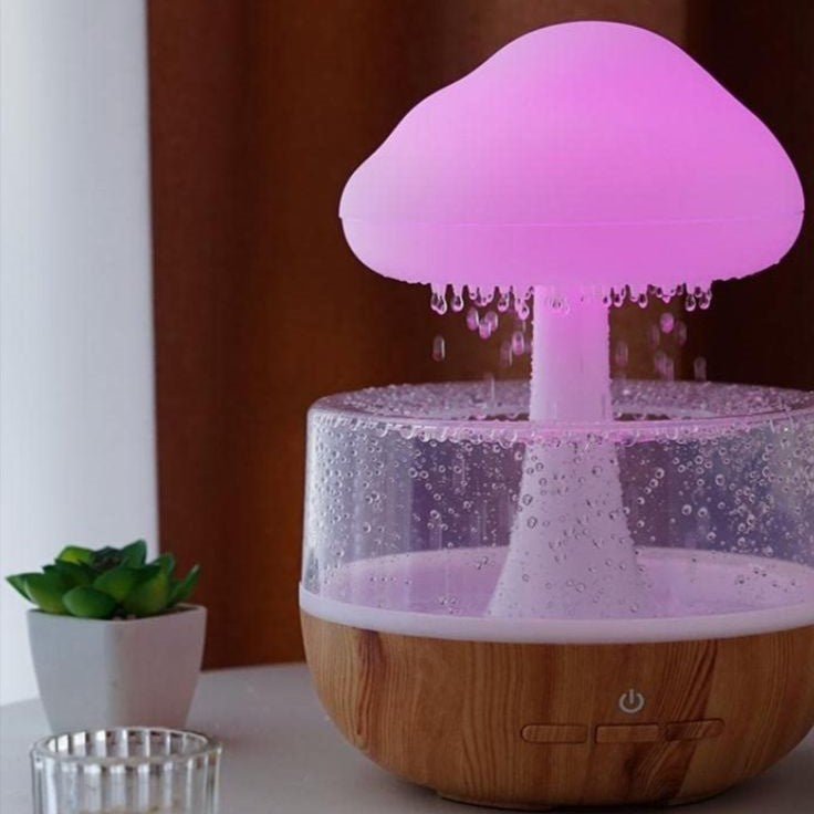 Rechargeable Cloud Rain Aroma Diffuser with LED Night Light DailyDwell.pk