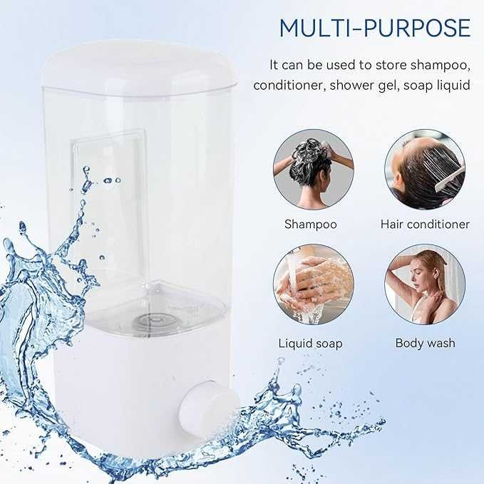 Wall-Mounted Liquid Soap Dispenser | Refillable Bathroom & Kitchen Soap & Shampoo Dispenser DailyDwell.pk