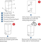 Wall-Mounted Liquid Soap Dispenser | Refillable Bathroom & Kitchen Soap & Shampoo Dispenser DailyDwell.pk