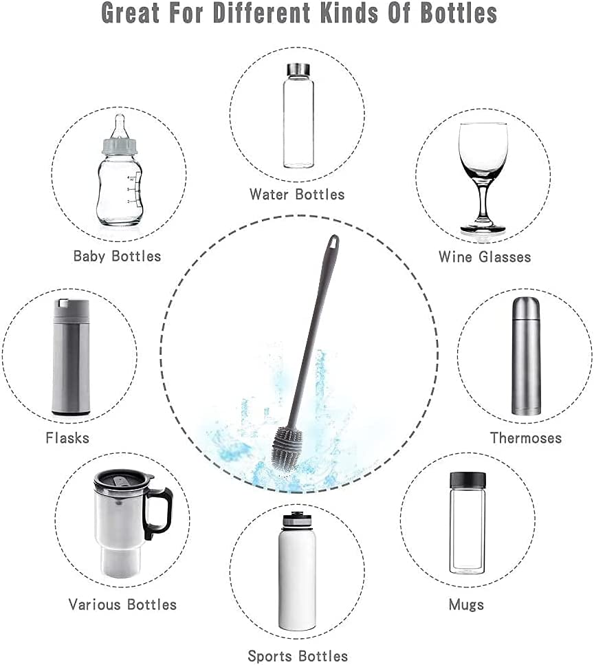 Silicone Bottle Cleaning Brush with Long handle DailyDwell.pk