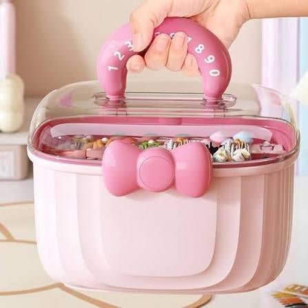 Princess Beauty Organizer Box – Cute Lockable Hair Accessories & Jewelry Storage Case for Girls DailyDwell.pk