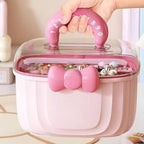 Princess Beauty Organizer Box – Cute Lockable Hair Accessories & Jewelry Storage Case for Girls DailyDwell.pk