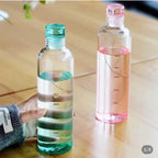 500ml Transparent Timeline Water Bottle – Motivational Leakproof Water Bottle with Time Markers DailyDwell.pk