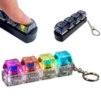 4-Key Mechanical Keyboard Clicker Keychain with LED Light (1 Pc) DailyDwell.pk