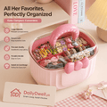 Princess Beauty Organizer Box – Cute Lockable Hair Accessories & Jewelry Storage Case for Girls DailyDwell.pk