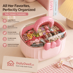 Princess Beauty Organizer Box – Cute Lockable Hair Accessories & Jewelry Storage Case for Girls DailyDwell.pk