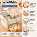 Double Layer Ice Cube Tray with Storage Box & Handle – Easy Release Ice Maker for Cold Drinks DailyDwell.pk