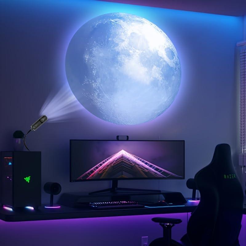 LED Planet Projector Lamp – 360° Rotating Galaxy Projector with Interchangeable Planet Slides DailyDwell.pk