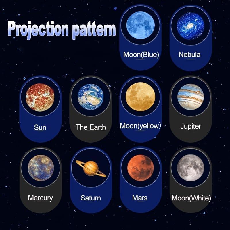 LED Planet Projector Lamp – 360° Rotating Galaxy Projector with Interchangeable Planet Slides DailyDwell.pk