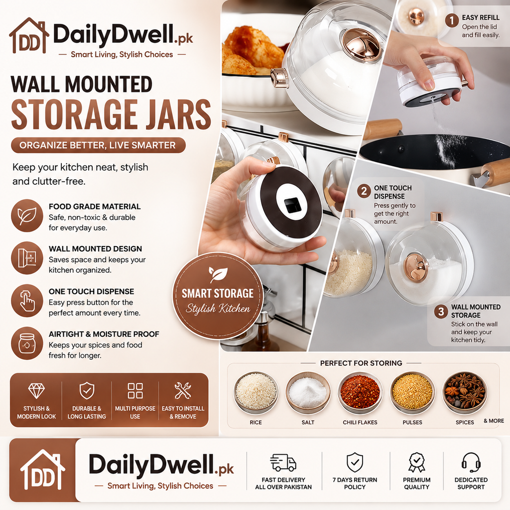 Magnetic Spice Container with Dispensing Button DailyDwell.pk